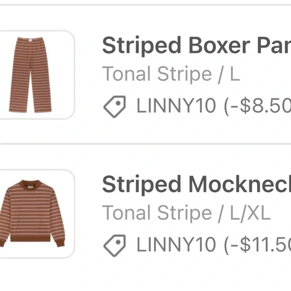 Parke Tonal Striped Set - Picture 3 of 3